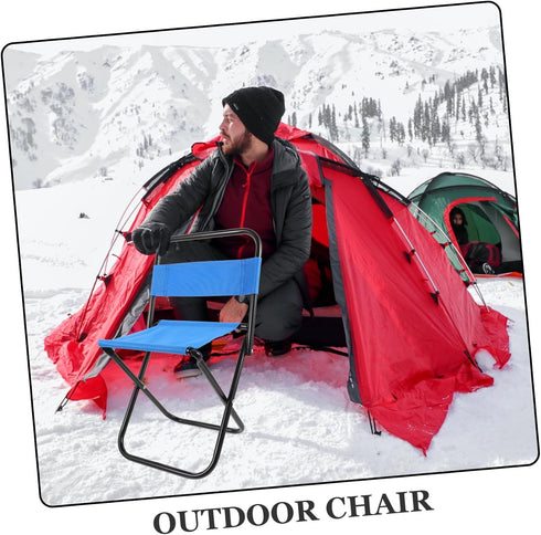 GANAZONO Foldable Outdoor Camping Chair Portable Fishing Stool Backrest Compact Lightweight Design for for Hiking