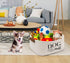 Geyecete Square Dog Toy Basket Storage - Beige | Cotton Rope Storage Basket for Pet Toys and Accessories
