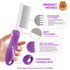 Detangling Pet Comb for Dogs & Cats, Grooming Tool with Long & Short Stainless Steel Teeth for Tangles.