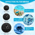 Cunno 200 Pcs Bio Balls Pond Filter Media, Black Aquarium Bio Media with Sponge for Fish Tank
