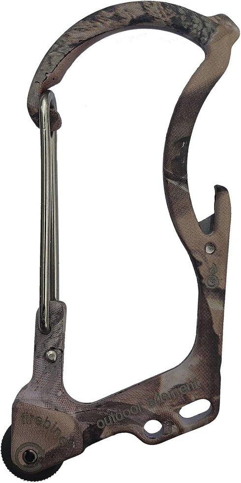 Firebiner 6-in-1 Fire-Starting Carabiner, EDC Emergency Multitool with Keychain and Utility Blade