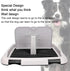 Asixxsix Dog Potty Tray, Black Plastic Puppy Training Toilet with Removable Cat Potty Fence for Small and Medium Dogs