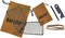 Portable Bushcraft Stainless BBQ Cooking Grill Grate, Mini Knife, Bamboo Cutting Board, Fire Starter Kits