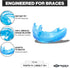 Shock Doctor Adult Mouth Guard for Braces | Comfortable Protection in Blue
