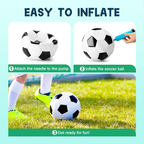 2/3/4/5 1 2 3 Pack Soccer Ball Size with Pump & Bag, Deflated Ball - or - Classic Black & White - Durable Soccer Ball