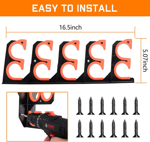 Fishing Rod Holders, Wall or Ceiling Mounted Fishing Pole Holders, Rack Holds Up to 10 Rods (1 Pack)