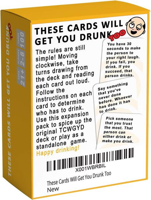 These Cards Will Get You Drunk Pack Expansion for '' - Fun Drinking Game