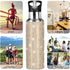 Wassud 32 oz Water Bottle Warm Beige Floral Stainless Steel Sport Water Bottle with Straw Insulated Water Bottles