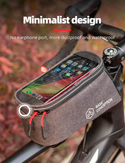 XOSS Bike Phone Front Frame Bag, Bicycle Phone Holder Bike Accessories for Phones
