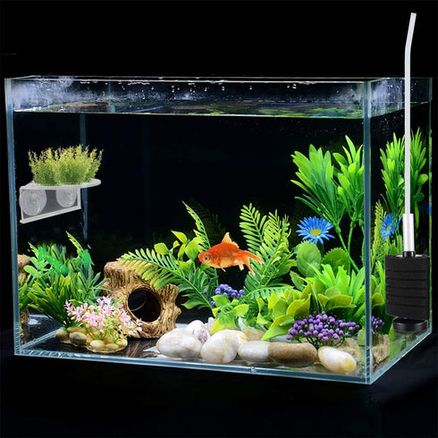 2Pack Aquarium Shelf, Transparent Acrylic Ledge Plants Holder with Strong Suction Cups for Fish Tank Decorations