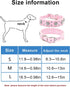 Cute Flower Rhinestone Dog Collar, Adjustable Sizes for Small Medium Large, Bling PU Leather (M: 26-32cm, Pink)