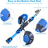LEOFISHING 170cm/5.6ft Kids Fishing Rod Set, Portable Telescopic Poles with Collapsible Chair, Net, Carrier Bag for