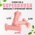 Bullibone SuperBrush Dog Toothbrush Stick, Long Lasting Nylon Chew Toy, Pink Peppermint for Oral Care