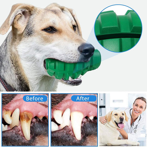 Dog Toys for Aggressive Chewers, Indestructible Heavy Duty Chew Toy for Large Dogs (Green)