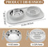 BNOSDM Stainless Steel Slow Feeder Dog Cat Bowls Set with Silicone Mat, Pet Feeder for Cats and Small Dogs