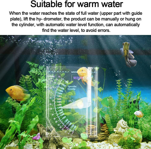 Abnaok Salinity Tester, Accurate Automatic Hydrometer for Sea Specific Gravity Test in Fish Tank