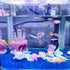 Cute Cartoon Pink Fairy Castle Decor, Small Fish Tank Ornament for Shrimp Crab Betta Cichlids
