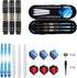 Soft Tip Darts Set - 18/20 Grams Professional Darts with Brass Barrel, Aluminum Shafts, 50 Rubber O-Rings