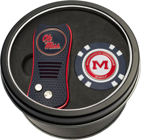Team Golf NCAA Adult-Unisex Tin Gift Set with Switchfix Divot Tool and Golf Chip