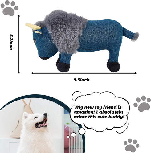 Auvitaya Squeaky Dog Puppy Toys, Stuffed Plush Animal to Keep Them Busy for Small Medium Large Dogs & Aggressive