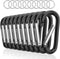 sprookber 3" Aluminum Carabiner D Ring | Caribeener Clips, Spring Snap Hook for Keychain Clip, Set of 10