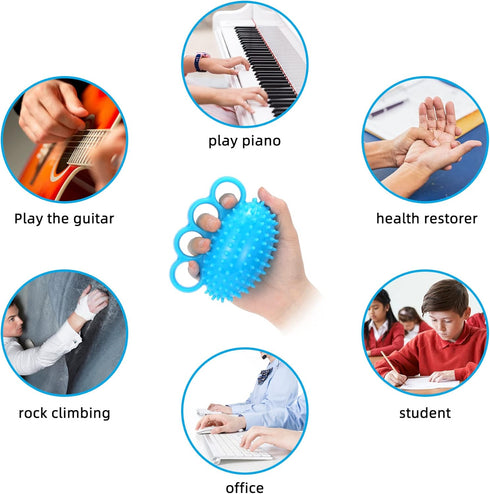 Hand Exercise Ball Finger Therapy Ball for Grip Strengthening, Flexibility Improvement, Stress Relief Trainer