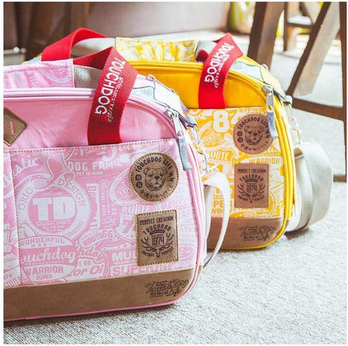 Touchdog Airline Approved Around-The-Globe Passport Designer Pet Carrier, One Size, Yellow