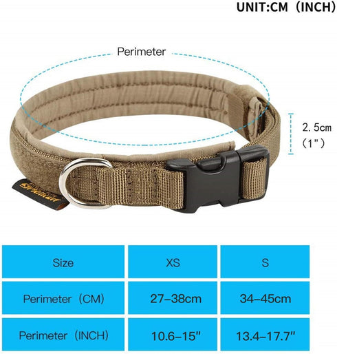 EXCELLENT ELITE SPANKER Nylon Puppy Dog Collar, Adjustable Soft Padded Heavy Duty Collar for Small Medium Dogs