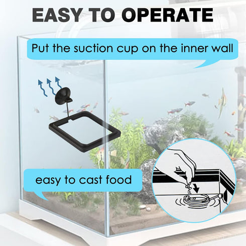 Fish Feeding Ring, Automatic Aquarium Accessory, Prevents Uneaten Food, Ideal for Busy Owners, Made from Durable Materials, Easy to Install and Adjust
