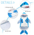 NACOCO Pet Shark Costume Clothes - Cute Christmas Dog Apparel for Large Dogs, Fall and Winter (Blue, 4XL)