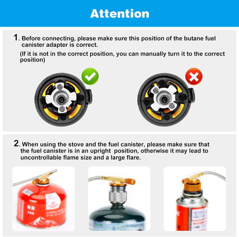 WADEO 5800W Windproof Camping Stove, Portable Gas Stove with Piezo Ignition for Outdoor Backpacking and Hiking