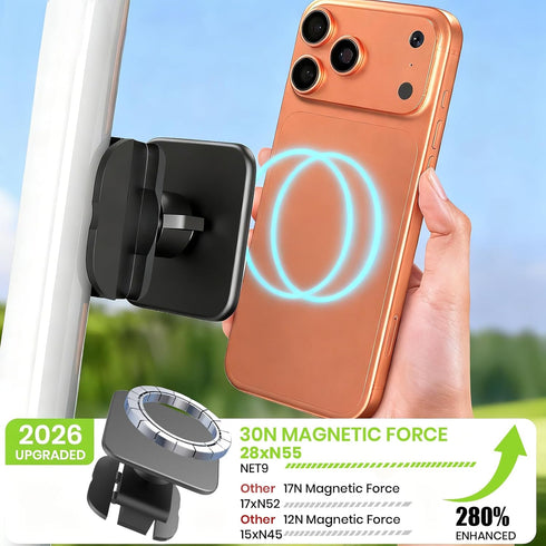 N55 2026 Magnetic Golf Cart Phone Holder, Upgraded Eagle Claw Design for Round Bars & Most Metal Golf Cart Frames