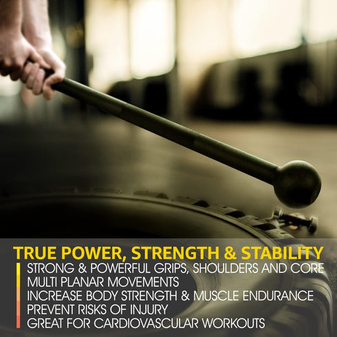Yes4All Steel Mace Bell for Strength Training - 5 to 30lb for Full Body, Muscles, Rehabilitation, Stretching