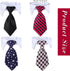 4 Pieces Adjustable Cat Dog Tie with Collar, Puppy Pets Formal Necktie Collars, Bow Ties for Cat Small Dogs Grooming
