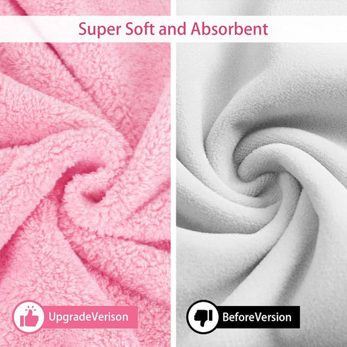 Pet Bathrobe Towel Dog Cat Drying Coat Super Absorbent Cute Dogs Bath Towel Hooded Robe Adjustable Collar & Belly Strap