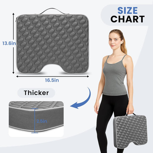 JDITVYHANO 2 Pack 2.5-Inch Stadium Seat Cushions - Portable Bleacher Cushions with Extra Thick High-Density Foam