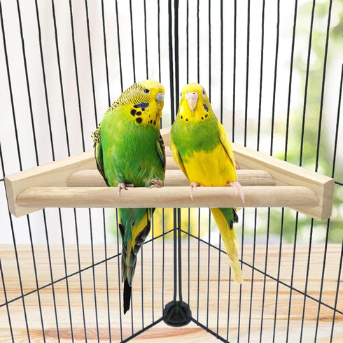 Litewoo Bird Perch Corner Platform Stand for Budgies and Parakeets