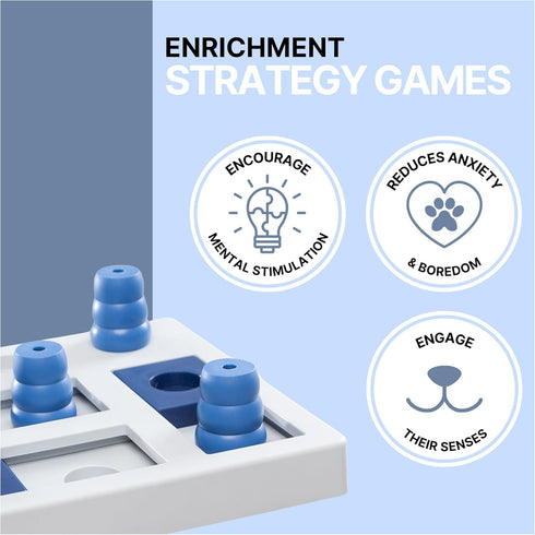 TRIXIE Chess Strategy Game - Advanced Dog Puzzle Toy, Level 3 Activity, Interactive Play, Treat Puzzle
