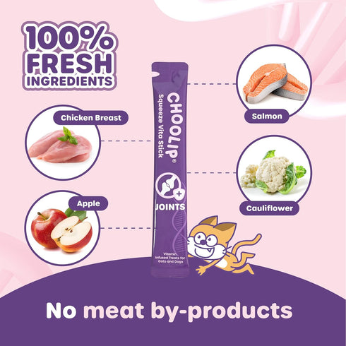 Squeeze Vita Stick for Joints, Lickable Cat and Dog Treats with Green Lipped Mussels, Vet-Formulated 7pk Snack
