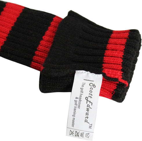 Scott Edward Golf Club Head Covers Set of 4 - Double-Layered Knitted with Rotatable Number Tags