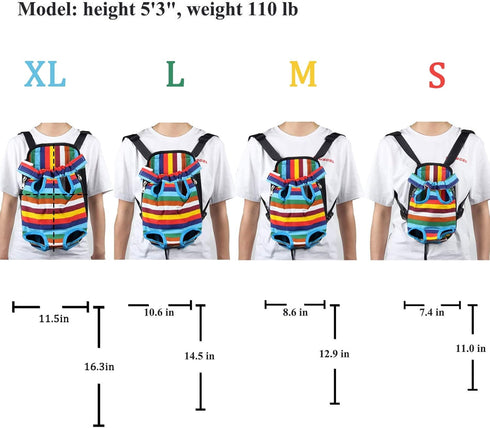 Dog Carrier Backpack, Legs Out Front Pet Carrier for Small Puppy Cat with Adjustable Shoulder Strap for Traveling,