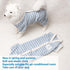 TONY HOBY Stripes 4 Legged Pet Dog Pajamas, Soft Cotton Jumpsuit for Dogs (XL, Blue+White-Boys)