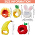 Weewooday 5 Pieces Cat Costume - Easter Bunny Hat Outfit with Ears for Funny Cat and Small Dogs Kitten Puppy Party
