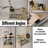 Parrots Playground Bird Play Stand Natural Wood Parrot Perch Gym Playpen Parakeet Nest with Feeder Cups Ladders
