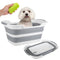 Gigco21 Collapsible Pet Bathtub with Water Drainage Hole and Plug - Foldable Plastic