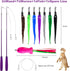 11PCS Cat Wand Toy, Interactive Toys for Indoor Cats, 2 Retractable Wands, 7 Worm Teaser Toys, 1 Plush Fish Toy, Extra