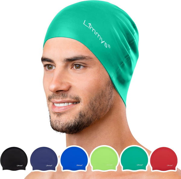 Limmys Unisex Swimming Cap for Men and Women, 100% Silicone Ladies Swim Caps, Premium Quality