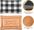 Buffalo Plaid Dog Bed Mat Black and White Pet Kennel Beds Washable Cat Beds Crate Pad Pets Sleeping Mattress for Large Medium Small Dogs 24 x18 Inch