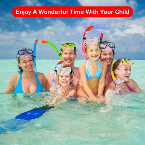 Kids Snorkel Set, Anti-Fog Diving Mask, Swimming Goggles, Dry Top Snorkel Equipment for Youth 5-10 Years