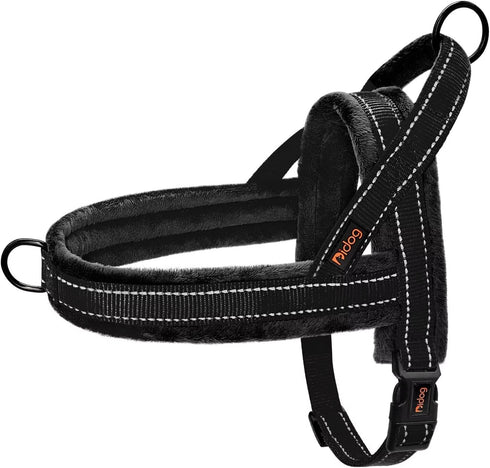 Didog Soft Flannel Padded Dog Vest Harness, No Pull/Quick Fit Reflective Strap, Easy for Training Walking (XXS: Chest